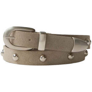 Mint Velvet Grey Suede Studded Belt